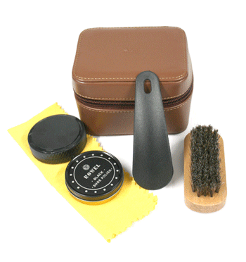 Set de limpia zapatos para viaje, casa o despacho