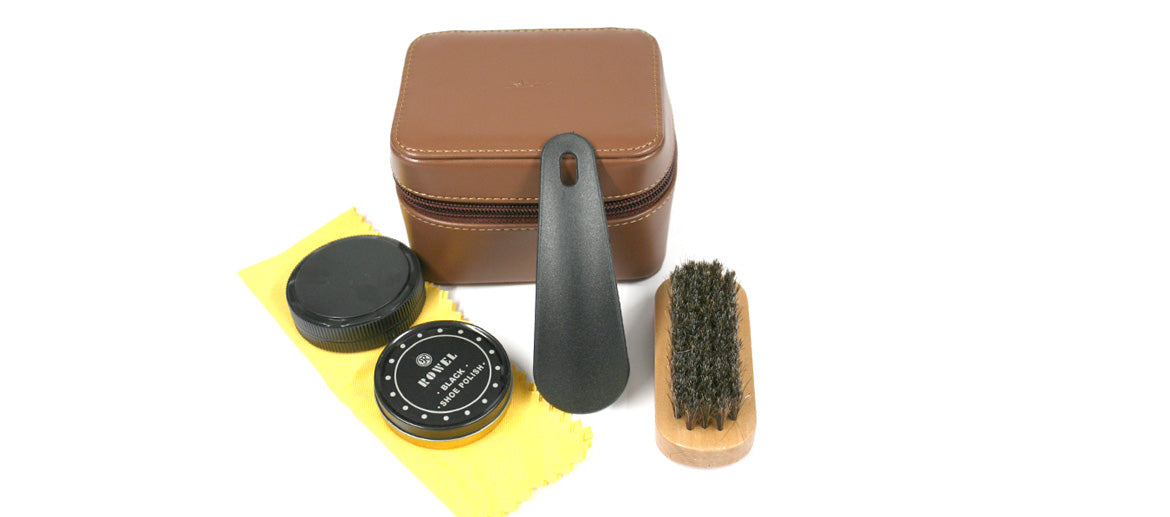 Set de limpia zapatos para viaje, casa o despacho