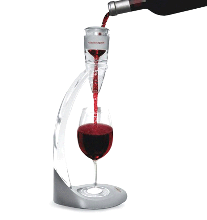 Set de peana y aireador y tapón de conservación para el vino - Solohombre