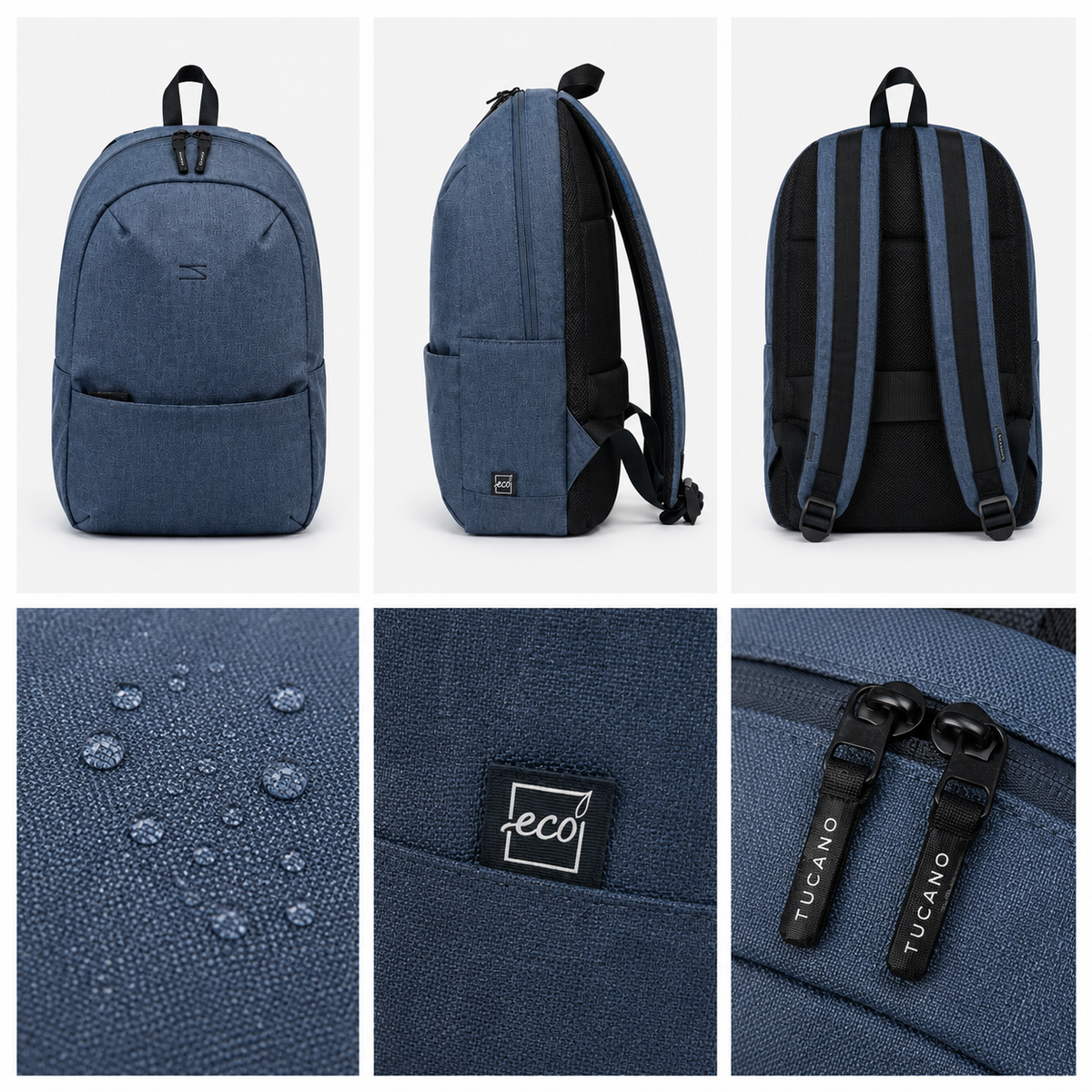 Mochila TUCANO Ted para portátil 14" – Ligera y resistente al agua
