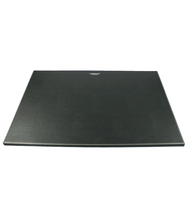 Vade carpeta sobremesa con apertura de piel negro marca Espalding&bros - Solohombre