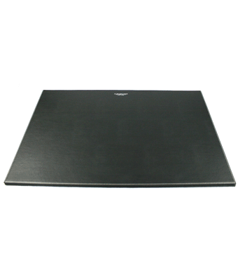 Vade carpeta sobremesa con apertura de piel negro marca Espalding&bros