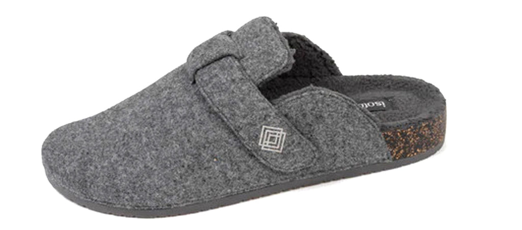 Zapatillas de estar por casa destalonadas tipo zueco color gris