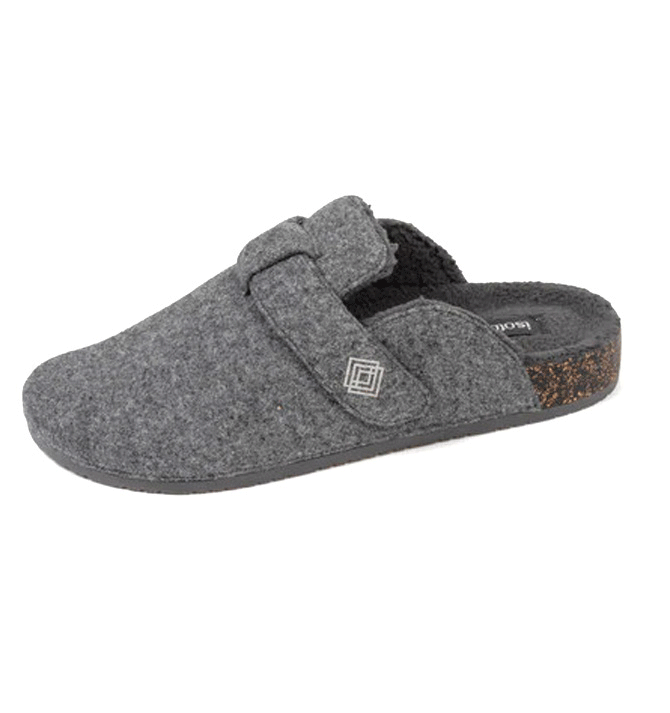 Zapatillas de estar por casa destalonadas tipo zueco color gris - Solohombre