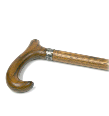 Bastón de madera de mongoy y anilla de metal - Solohombre