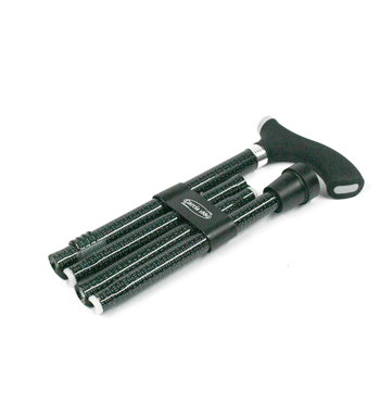 Bastón plegable de aluminio con un dibujo discreto en negro y gris - Solohombre