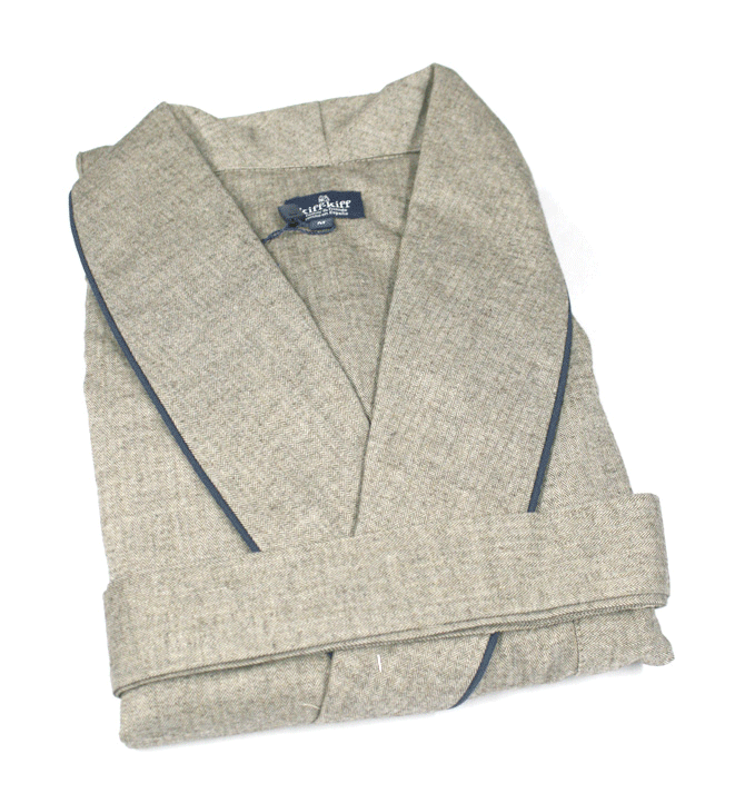 Batin bata larga de estar por casa con dibujo de espiga color beige - Solohombre