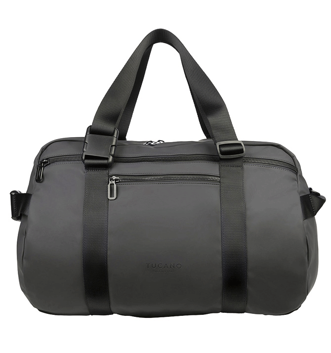 Bolsa de fin de semana o deportes versátil, se puede llevar también como mochila color negro - Solohombre