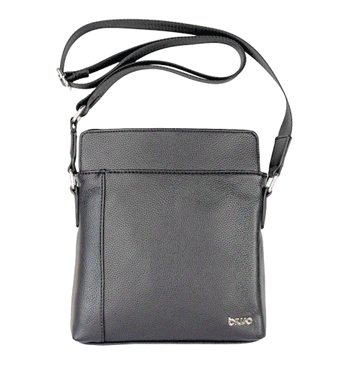 Bolso bandolera de símil piel color negro - Solohombre