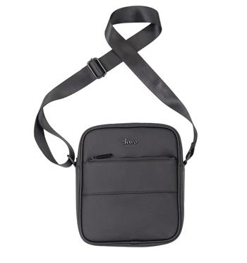 Bolso bandolera de tamaño mediano color negro - Solohombre