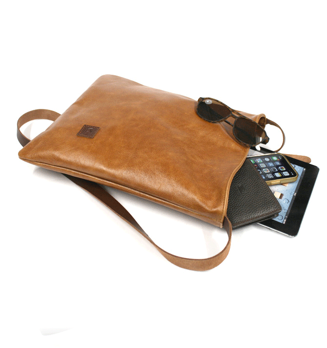 Bolso bandolera shoppinng color beige - Solohombre