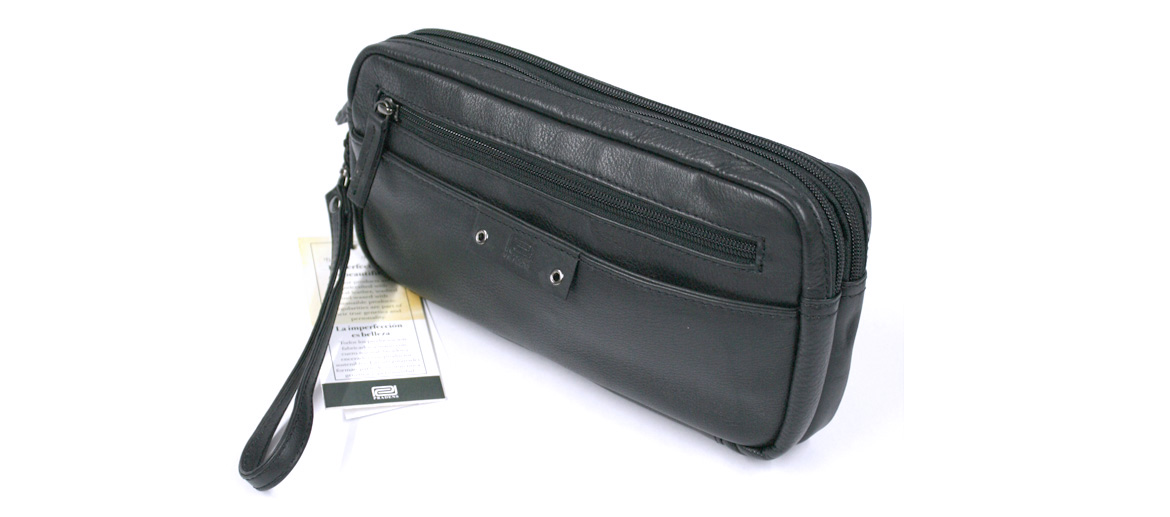 Bolso de mano en piel con asa - Solohombre