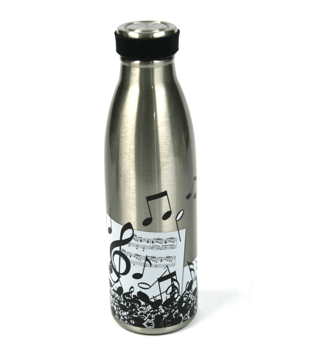 Botella termo de acero inoxidable para los aficionados  a la música - Solohombre