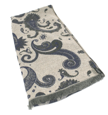 Bufanda foulard con dibujo grande de cachemire - Solohombre