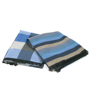 Bufanda foulard para el invierno de cuadros y de rayas - Solohombre