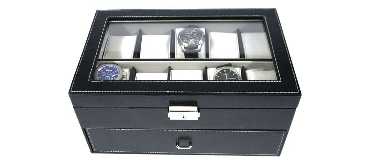 Caja relojero color negro para guardar 20 relojes  - comprar online precio 87€ euros