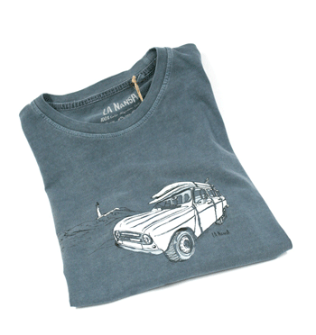 Camiseta de verano con dibujo del mítico coche Méhari para los hombres aventureros - Solohombre
