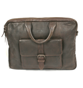 Carpeta portafolios para portátil o Ipad de piel envejecida con bolsillo frontal - Solohombre