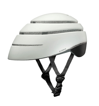 Casco plegable Helmet Loop para bicicleta o patinete color Pearl combinado con negro marca Closca - Solohombre