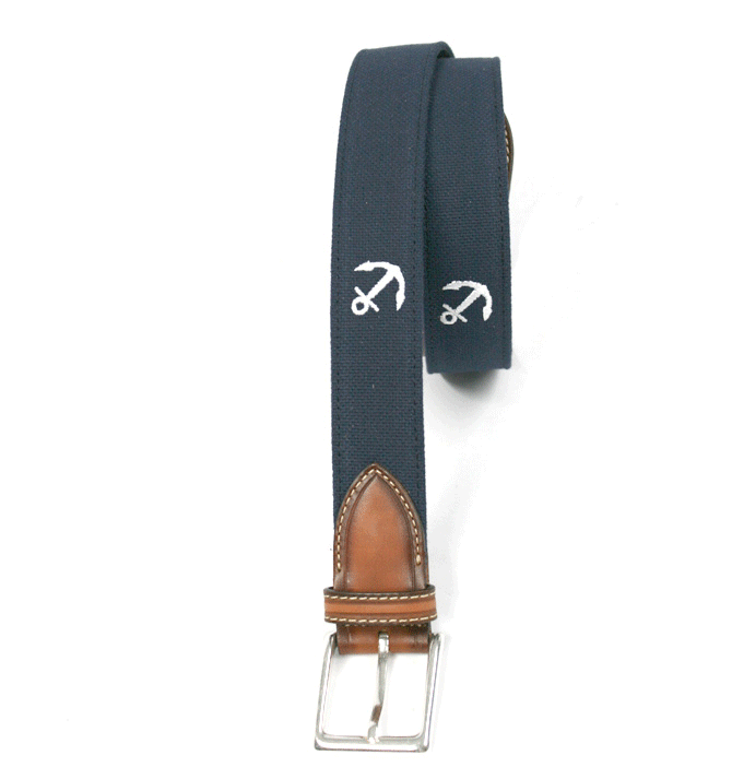 Cinturón de lona y piel para los aficionados a los deportes náuticos - Solohombre