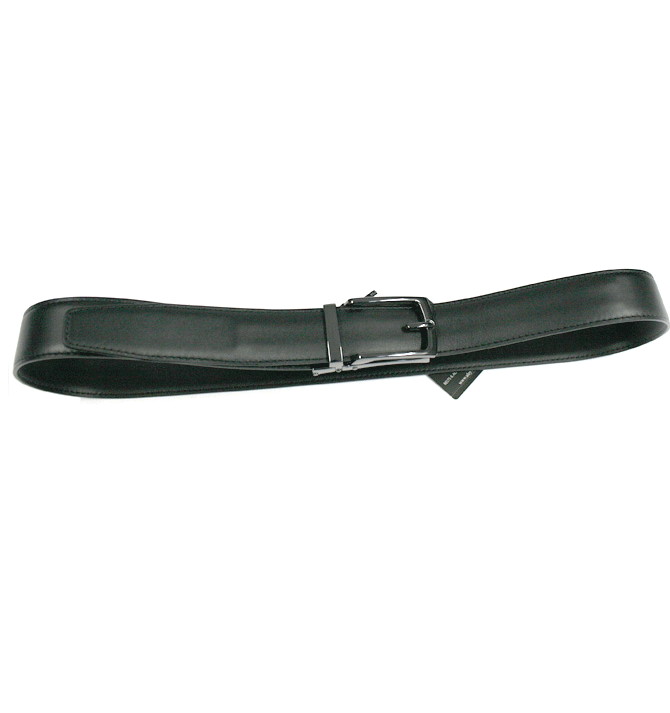 Cinturón negro de vestir con hebilla sin enganche marca Solohombre