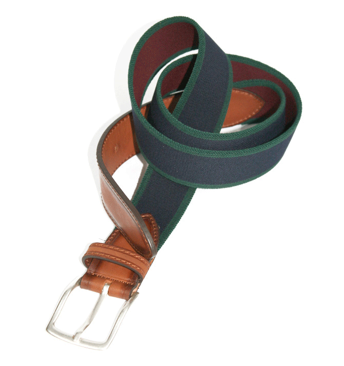 Cinturón sport de algodón con detalles de piel marca Solohombre