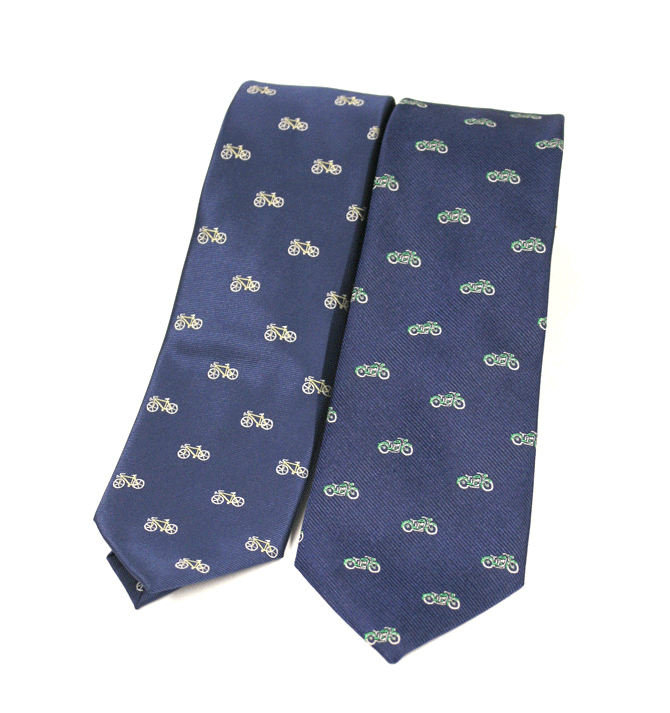 Corbata de seda natural con dibujo de bicicletas o motos - Solohombre