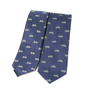 Corbata de seda natural con dibujo de bicicletas o motos - Solohombre