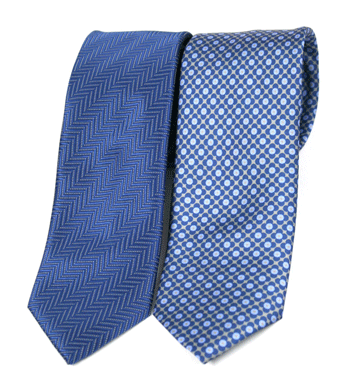 Corbata de seda natural con tonos azules