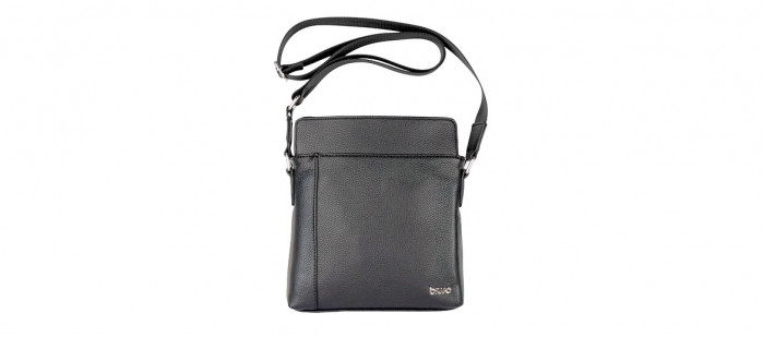 Bolso bandolera de símil piel color negro - Solohombre