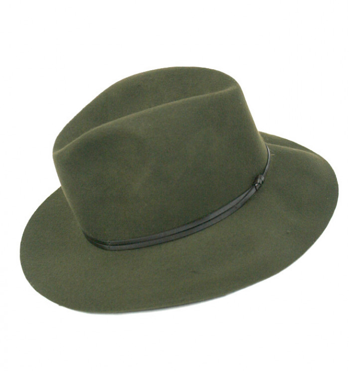 Sombrero 100% de lana en color verde - Solohombre