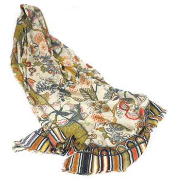 Foulard de lana y seda con dibujo de flores para este otoño e invierno - Solohombre