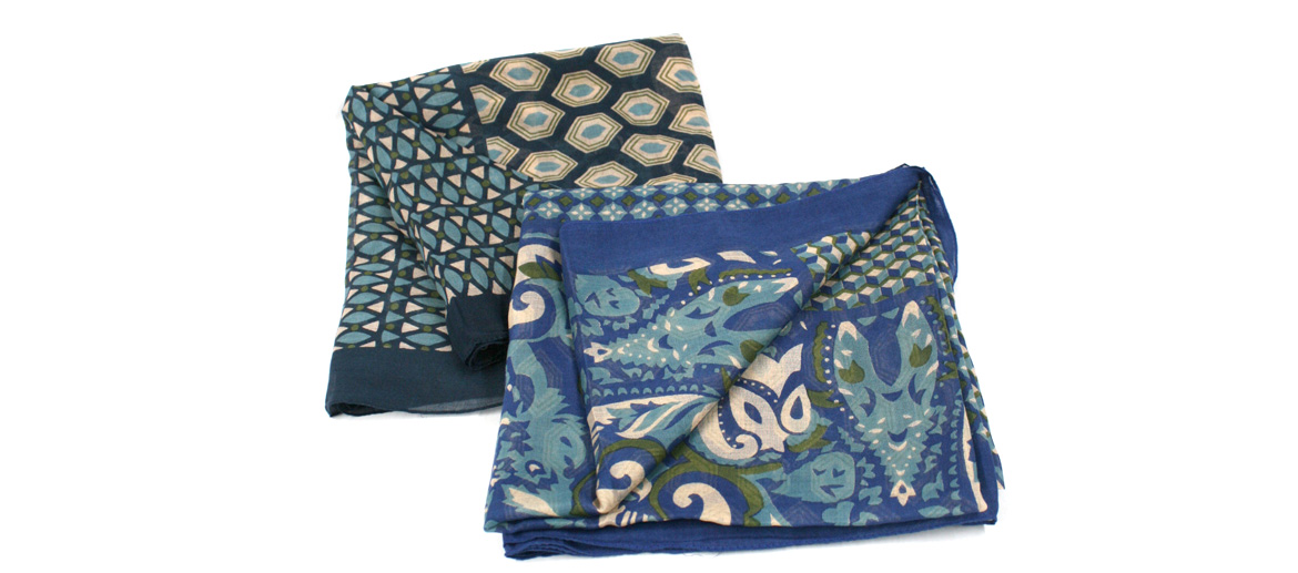 Foulard de modal con colorido en azules muy combinable - Solohombre