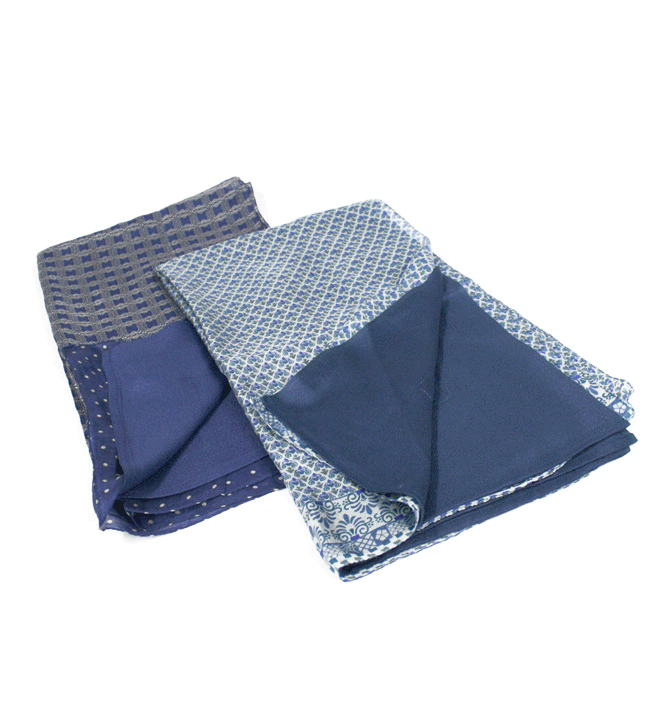 Foulard de seda y viscosa doble cara con un colorido discreto y elegante - Solohombre