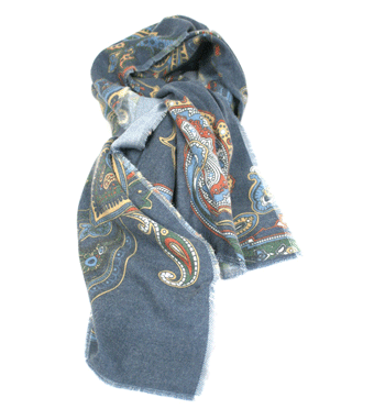 Foulard muy suave con dibujo de cachemire - Solohombre