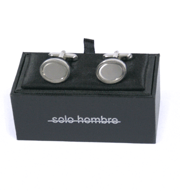 Gemelos de camisa personalizables de rodio ovalados - comprar online precio 47€ euros
