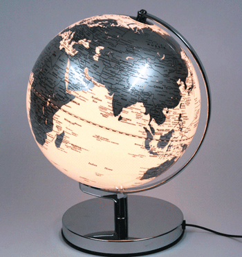 Globo terráqueo de 25 cms de diámetro con luz - Solohombre