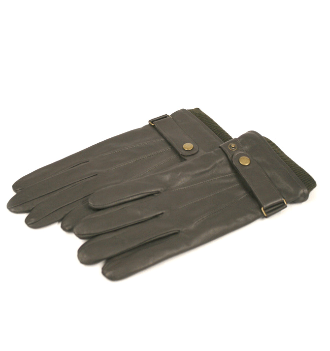 Guantes táctiles de piel color marrón para el frío - Solohombre