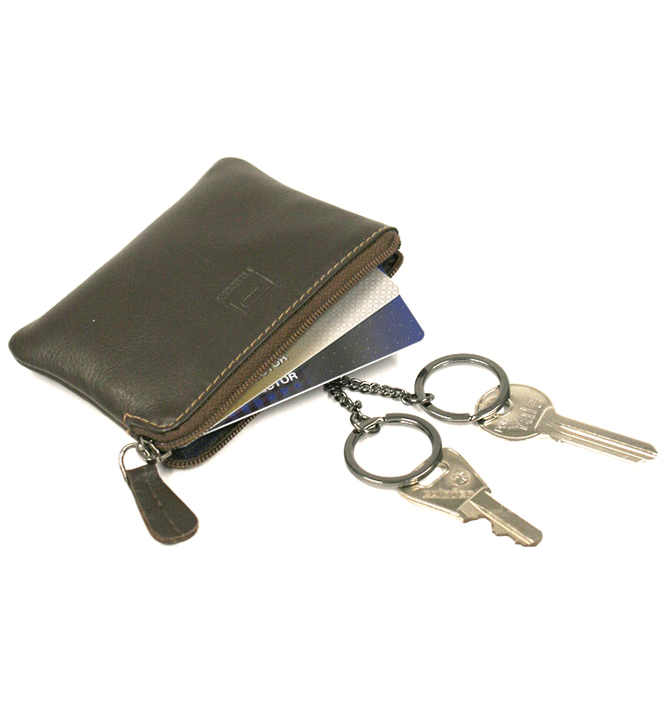 Llavero con carterita de piel para tus llaves, monedas y tarjetas - Solohombre