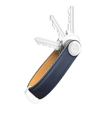 Llavero de piel organizador de llaves color Azul - Solohombre