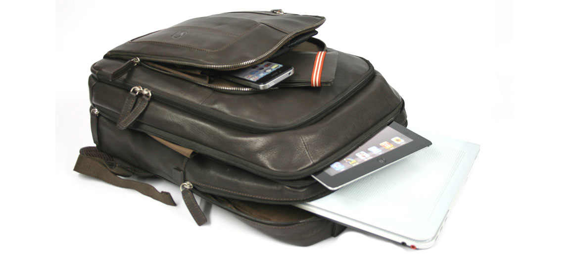 Mochila de trabajo con ¡mucha capacidad! de piel marrón - comprar online precio 195€ euros Mochila de trabajo con ¡mucha capacidad! de piel marrón - comprar online precio 195€ euros