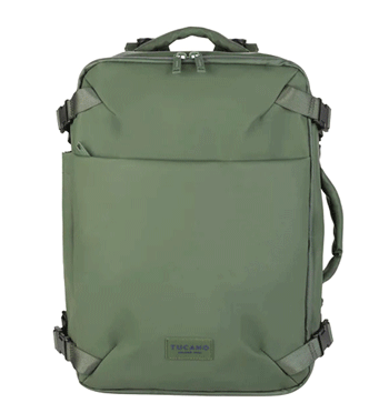 Mochila de viaje de tejido impermeable para todas las aerolíneas color verde