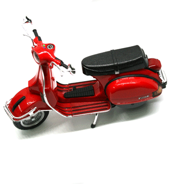 Réplica Moto Vespa decorativa año 1978 color rojo