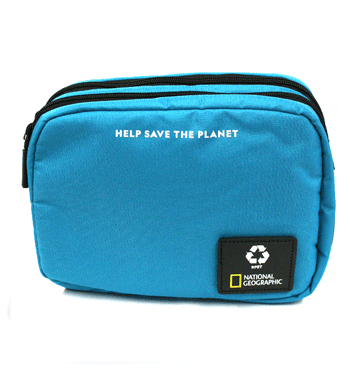 Neceser bolsa de aseo con percha para colgar color azul marca National Geographic - Solohombre