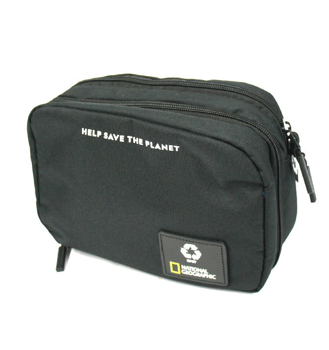 Neceser bolsa de aseo con percha para colgar color negro marca National Geographic - Solohombre