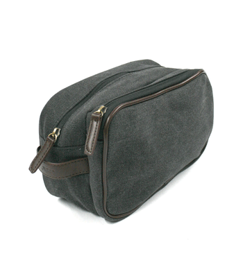 Neceser bolsa de aseo de lona color Gris - Solohombre