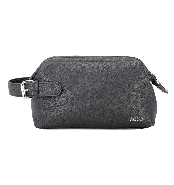 Neceser bolsa de aseo para viaje de símil piel color negro - Solohombre