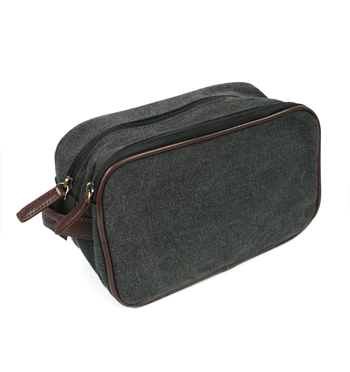Neceser bolsa de aseo de lona color marrón - comprar online precio 25€ euros