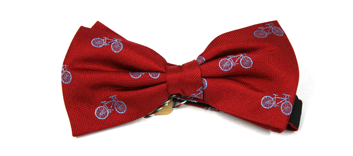 Pajarita de seda natural con dibujo de bicicletas - Solohombre
