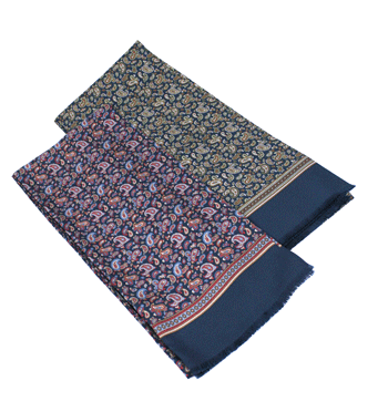 Pañuelo corbanda de seda natural con dibujo de cachemir - Solohombre